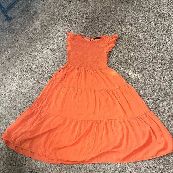 Casual Highwaist Flowy Tiered A line Midi - Picture 7 of 12